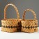 Set of wicker baskets, 26x23xh13/30 cm, 20x17xh12/23 cm, 2 pcs, sequoia