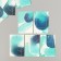 Cardboard Biro "Minimalism. Ocean" set of 10 pcs (5 types) 4x6 cm