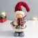 Polystone souvenir "Dwarf in a red cap with a Christmas tree toy" 10.5x12.5x27.5 cm