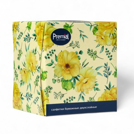 Premial napkins cosmetic 3-layer in the box non stop, 70 pcs mix-6