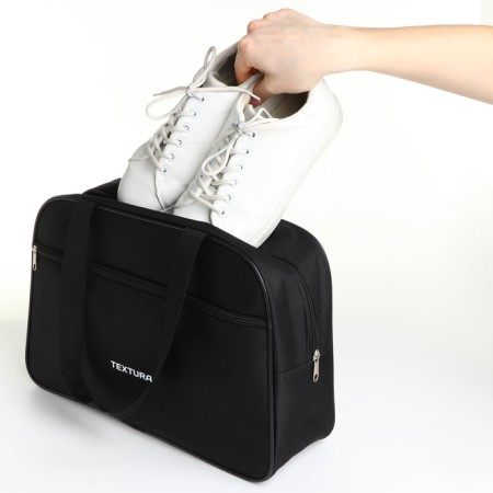 Sports bag, textura, small size, black color-3