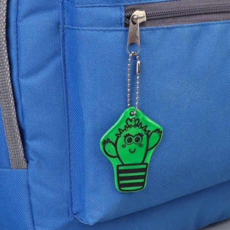 The reflective element "Cactus", bilateral, 6 × 4.6 cm, green color-1