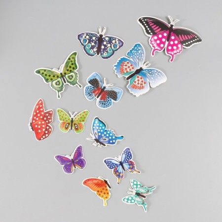 Butterflies cardboard "peas" set 12 pcs h = 4-10 cm-2