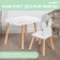 Children's set "White Ears", table + chair