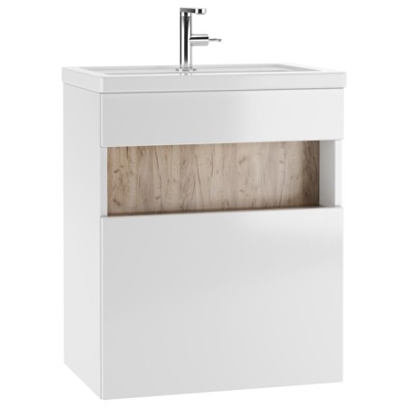 Domino Fortuna cabinet under the Mario 60 sink, suspended, with 1 upper box