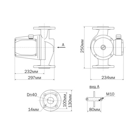 Circulation pump Aquario AC 8-12.5-40F 5412, 1000 watts, 260 l/min, pressure 16 m, cast iron-3