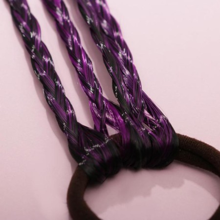 Hair elastic bands, children's, colored braids "Oblame", D = 4 cm.-4