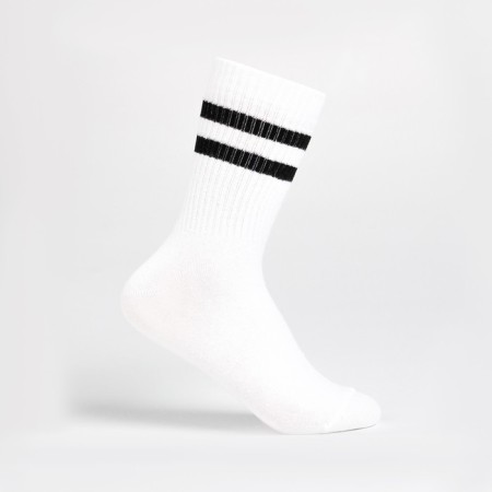 Socks "stripes", white color, size 36-40