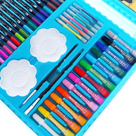 Set for drawing animals blue-8