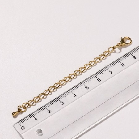 Castle Castle CM-951 (set 5 pcs.), 6 × 9 mm, with an extension chain of 7.5 cm, color gold-1
