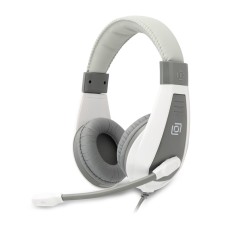 Наушники с микрофоном Оклик HS-L600 серый 1.8м мониторные оголовье (1532023)