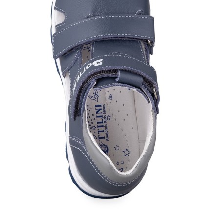 Baby sandals, size 27, gray-blue color-2