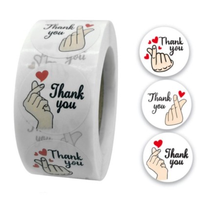 Stick Paper "Hand. Heart" d = 2.5 cm 500 pcs in a roll 3x6.5x6.5 cm