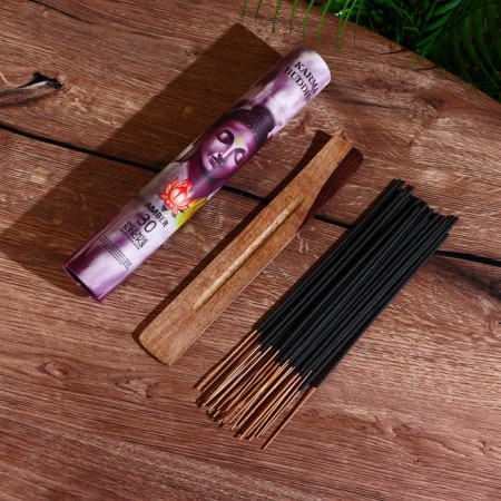 Incense "karma buddha" aroma fell (set of 30 pcs) with a stand, amber