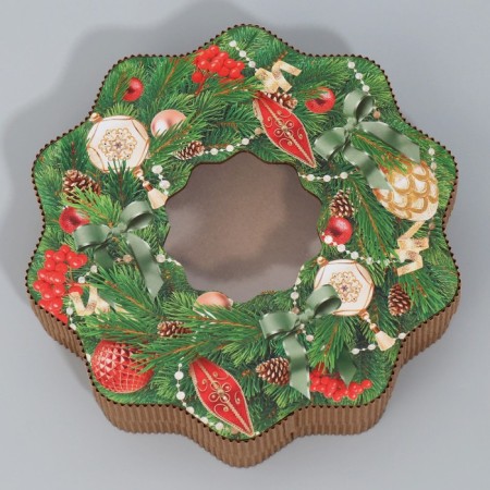 Gift Gift "Wreath", 21 x 22 x 5 cm, new year-1