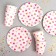 Set of paper dishes disposable hearts "
