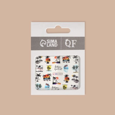 Slider - nail design "Vacation", packing 6 pcs, multi -colored-1