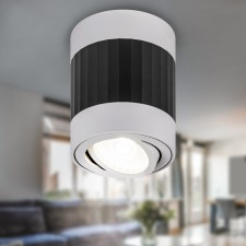 Светильник OL34 1х12Вт MR16 GU10 IP20 черный/белый  8х8х10 см