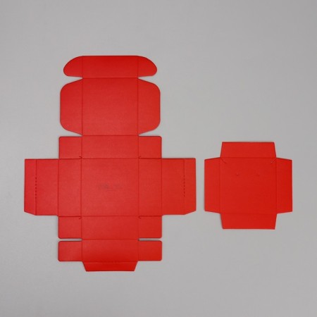 Gift box for jewelry double -sided, packaging, “red”, 7.5 x 7.5 x 3 cm-5