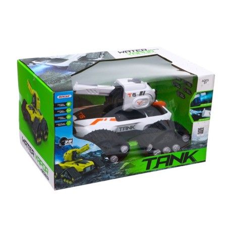 Tank radio -controlled tank shoots water, smoke effect, white color-6