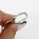 Metal carbine, 45 × 32 mm / 27 × 2.5 mm, 10 pcs, silver color