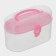 Organizer for storage with an insert, 12 × 7.5 × 7.5 cm, pink color