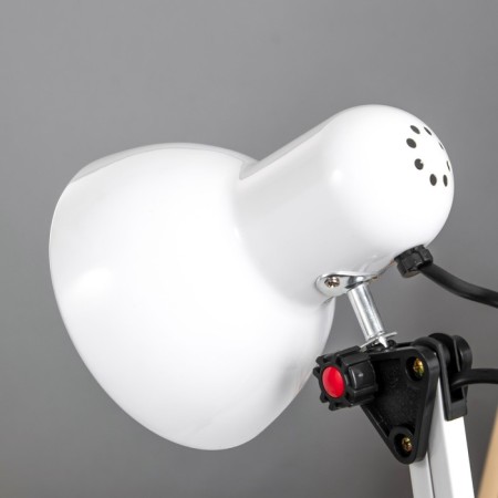 Desktop lamp E27, h = 55 cm, hinged, on the clamp (220V) white Risalux-5
