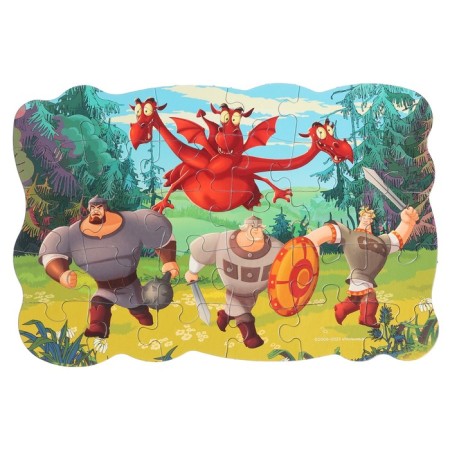Maxi-Pazle Contour "Three Heroes", 30 elements-2