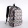 A backpack with a zipper, bag, cosmetic bag, gray color