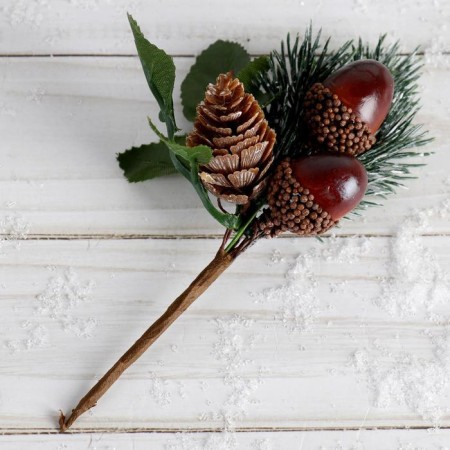 Decor "Winter Charm" two struggling with a bump on a branch, 15 cm-1