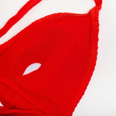 Female Separate Minaku swimsuit with assemblies Red color, size 48-9
