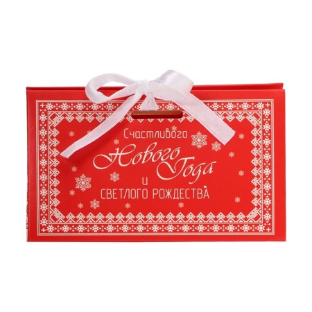 New Year. Bonbonniere, New Year's gift packaging "Light Christmas", 10 × 5.5 × 5 cm.-3