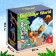 Rex dinosaur, with a bone, works from batteries, light and sound, blue color