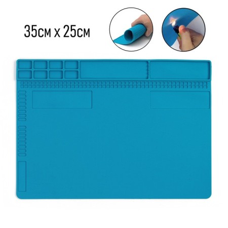 Thermo -resistant silicone clock for watch repair, non -slip, 35 x 25 cm