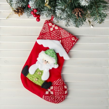 Nosok for gifts "Snow House" Santa Claus, 19x26 cm, red