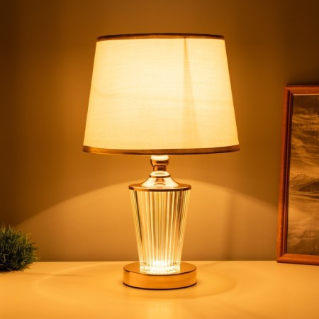 Table lamp "Egg" 1x40W E27 1x3W LED gold 25x25x39cm-1
