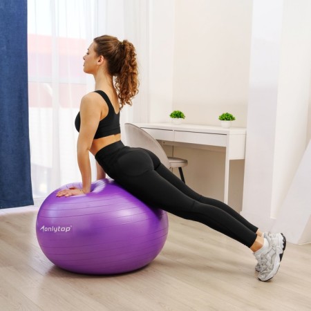 Fitball ONLYTOP, D = 85 cm, 1400 g, anti -wings, purple color-5