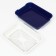 Medium toilet with a mesh of 36 x 26 x 6.5 cm, blue tray/white grid