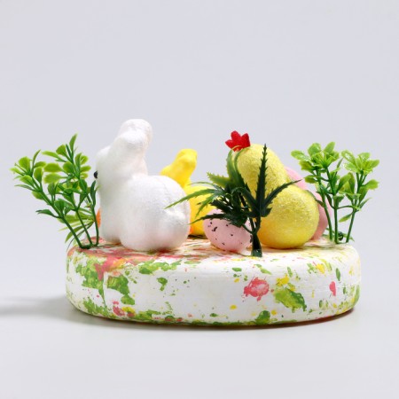 Easter decor "Kurochka and hares" 13.5 × 13.5 × 8 cm-3