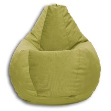 Mear-bag “Pear” Positive Lovely, size XL, diameter 95 cm, height 125 cm, velor, olive color