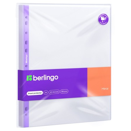 A4 40 mkm Berlingo "Mirror" vertical, glossy, 100pcs