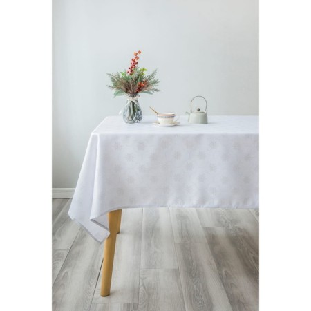 Tablecloth, size 160x220 cm, white color