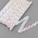 Decorative braid with sequins, 15 mm, 9.1 ± 0.5 m, white/mother -of -pearl color