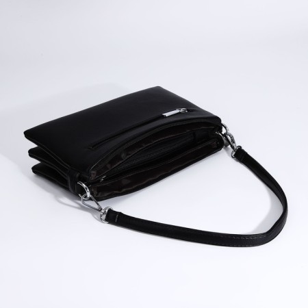 Bag Cross-Bodi with a zipper, black color-6