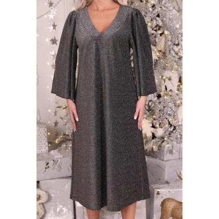 Women's dress, size 46, gray color-1