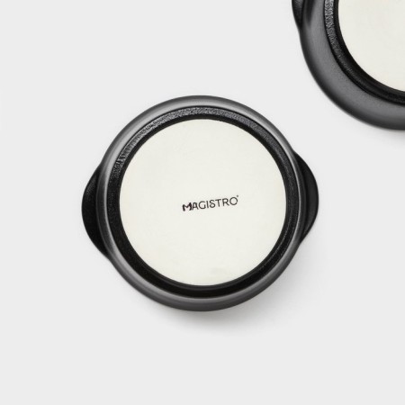 A set of ceramic dishes for feeding Magistro Carbon, 200 ml, 11.5 × 10.3 cm, 2 pcs-4