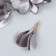 Decor for creativity textiles "Bun, noble gray" set 6 pcs 6 cm