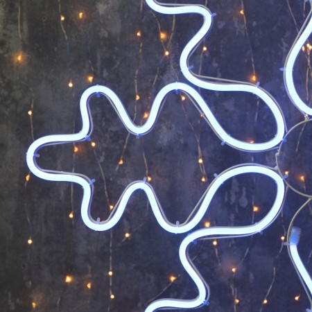 Neon figure "Snowflake", 67 cm, 600 LED, 220 V, glow of blue-1