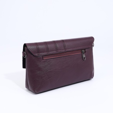 Magneta bag, long belt, purple color-2