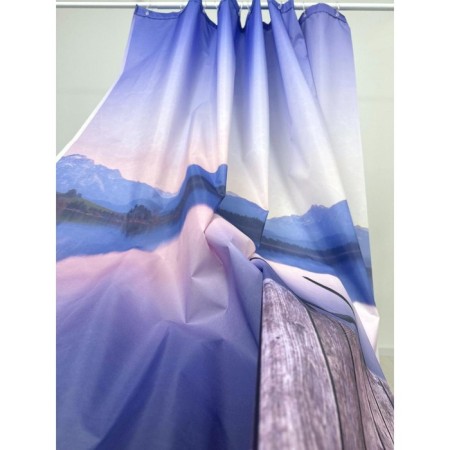 Bath curtains with Joy Home Calm rings, 180x200 cm-1
